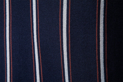 Men’s Striped Zip Knit Polo