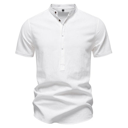 Cotton Linen Short Sleeve Shirt