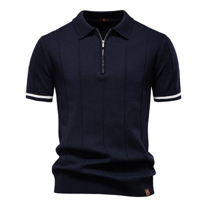 Striped Everyday Knit Polo Shirt