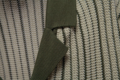 Colorblock Striped Knit Polo Shirt