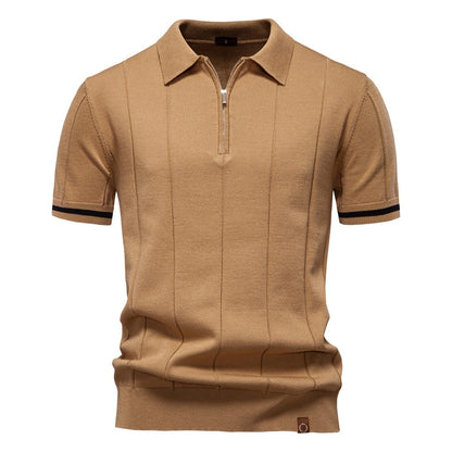Striped Everyday Knit Polo Shirt