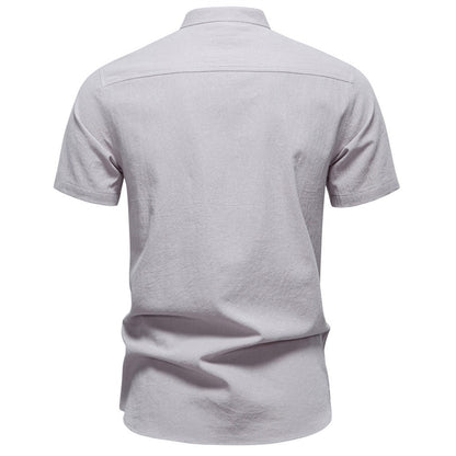 Cotton Linen Short Sleeve Shirt