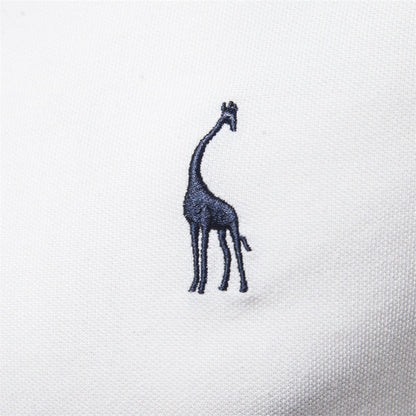 Men’s Deer Embroidered Polo Shirt