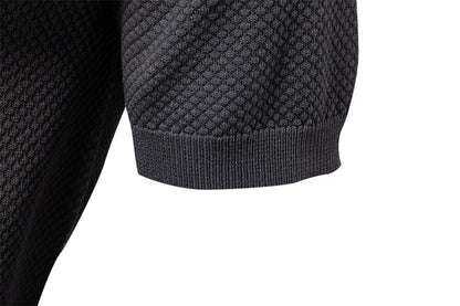 Men’s Textured Knit Polo Shirt