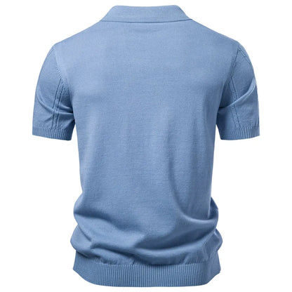 Men’s Striped Textured Polo Shirt