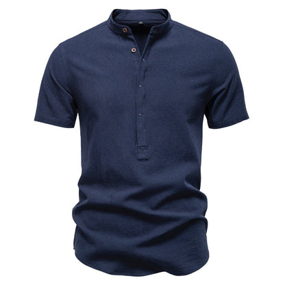 Cotton Linen Short Sleeve Shirt