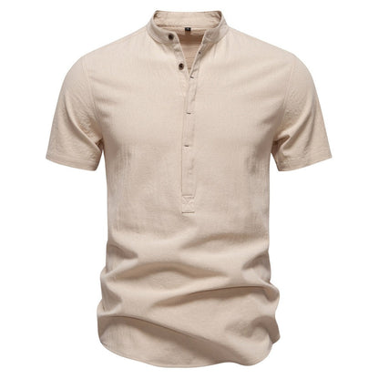 Cotton Linen Short Sleeve Shirt