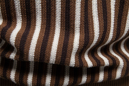 Men’s Striped Knit polo Shirt