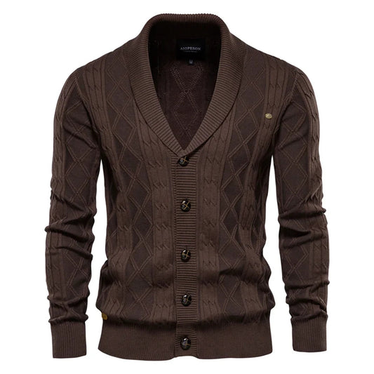 Men’s V-Neck Cardigan Sweater