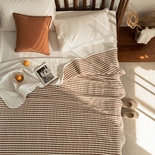 Lightweight Cotton Striped Summer Quilt