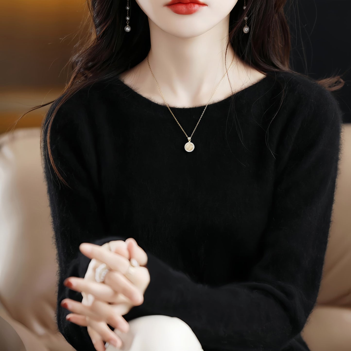 Women’s Crewneck Pullover Sweater Top