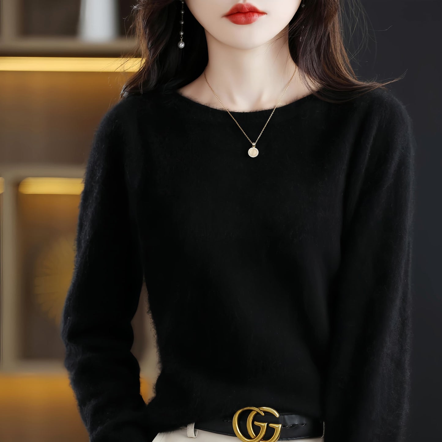 Women’s Crewneck Pullover Sweater Top