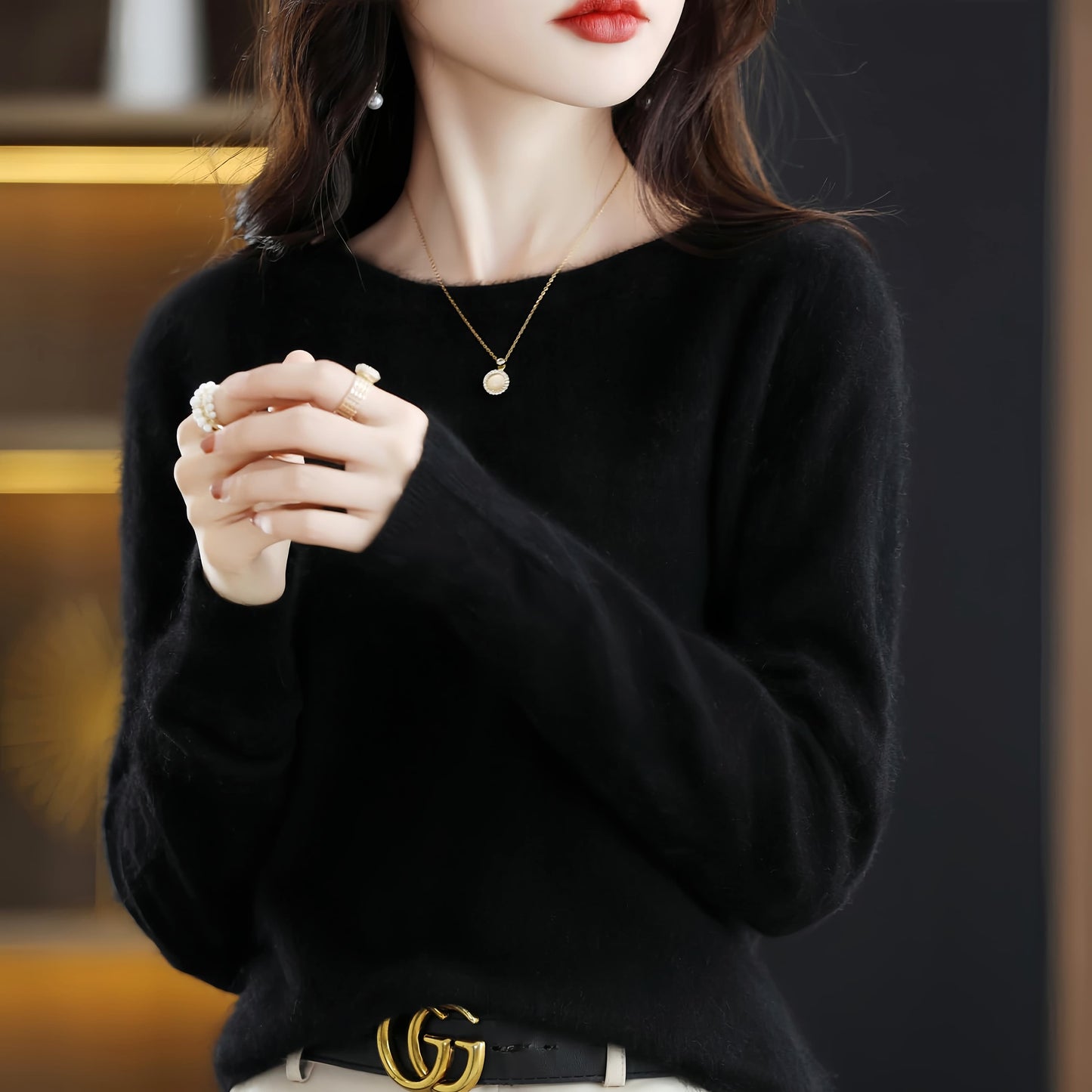 Women’s Crewneck Pullover Sweater Top