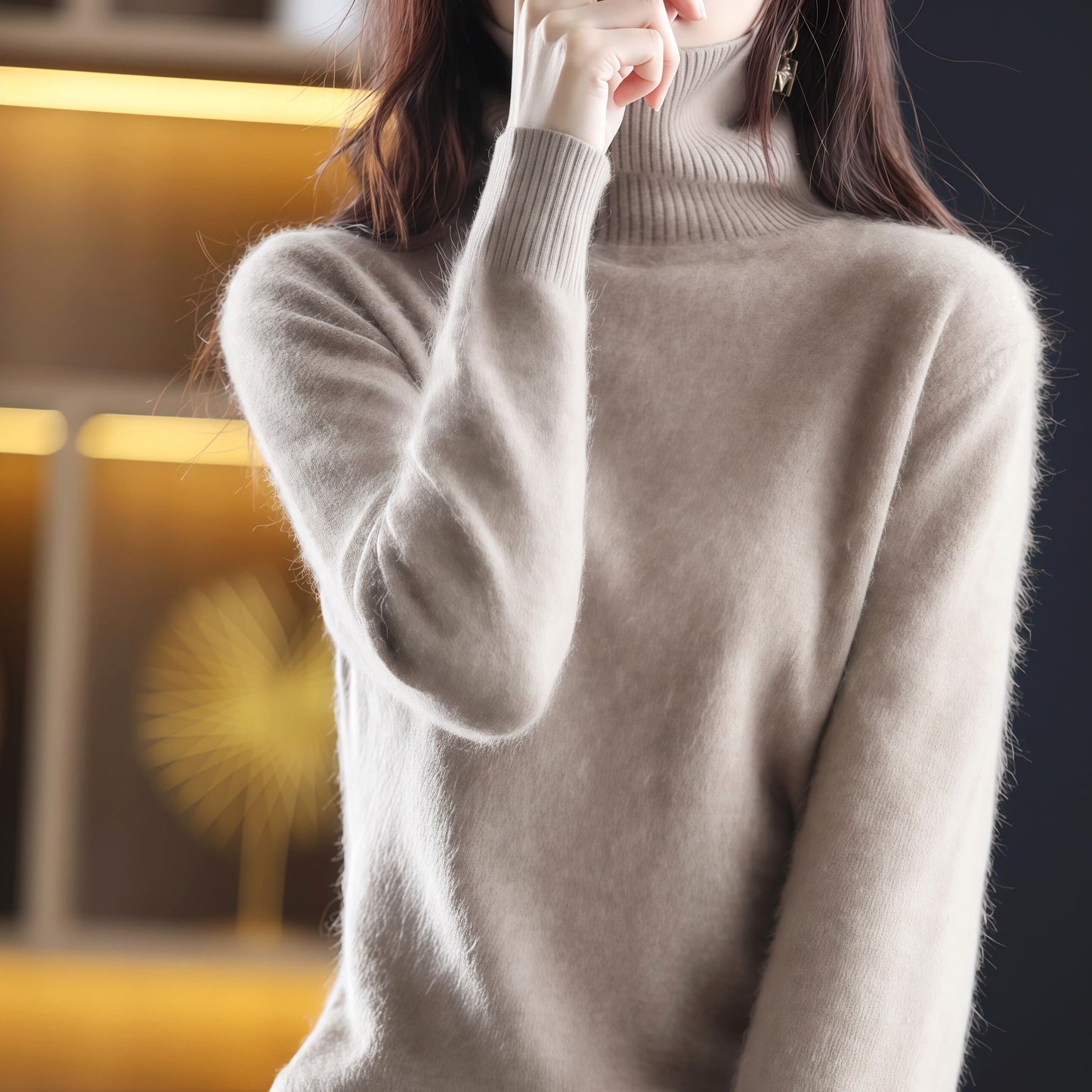 Women’s Stacked Collar Pullover Sweater