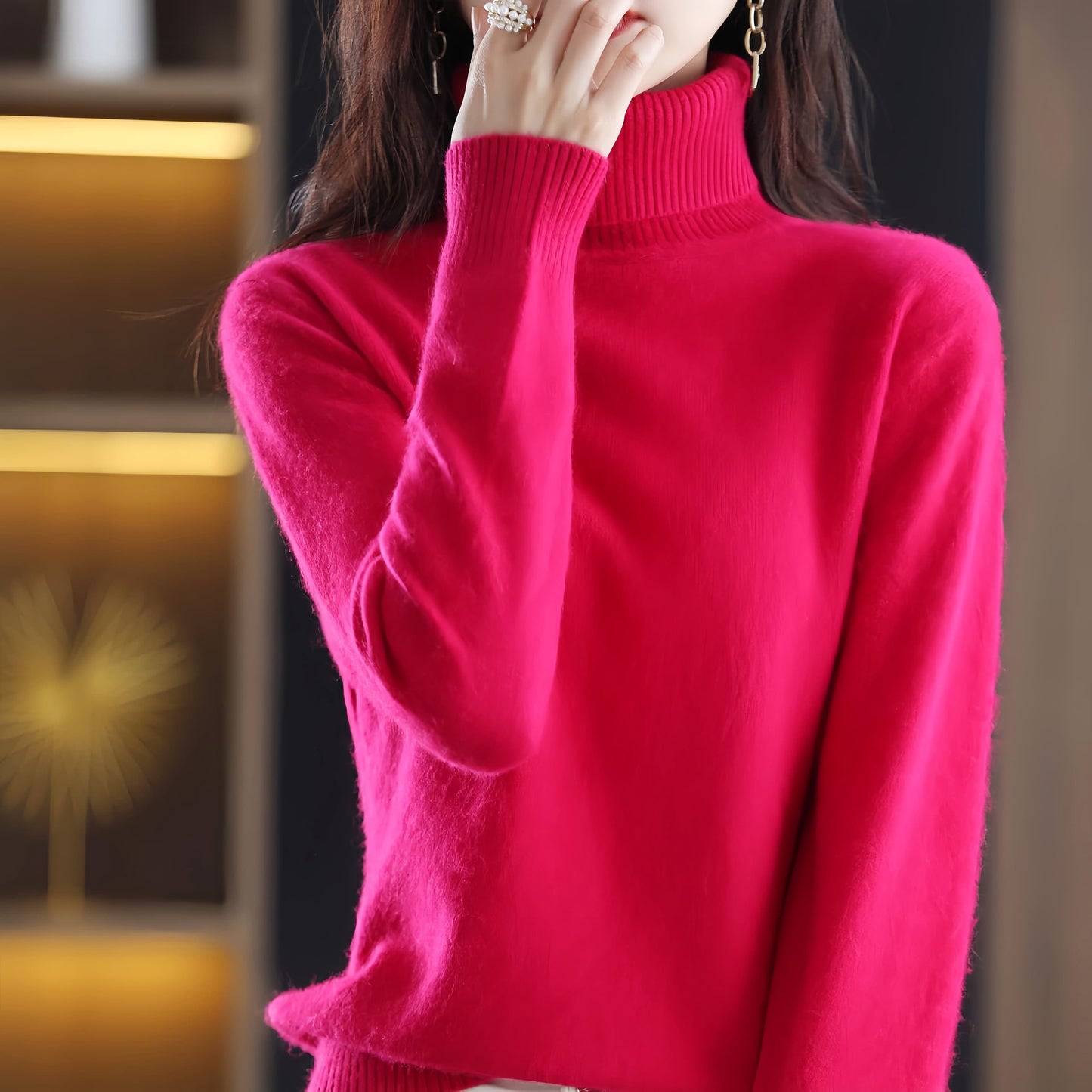 Women’s Turtleneck Pullover Sweater Top