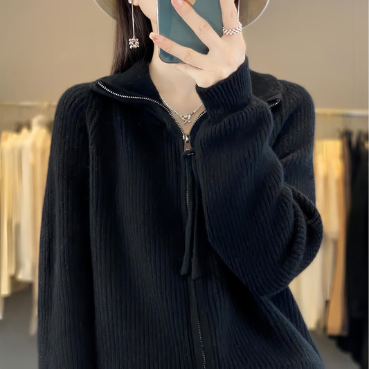 Women’s Full Zip Turtleneck Sweater