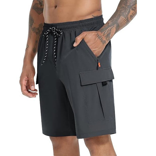 Men’s 5-Pocket Quick Dry Sun Protection Stretch Cargo Shorts